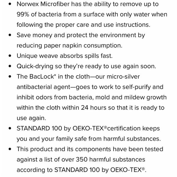 Norwex Counter Cloth Napkins Set of 4 and Wristlet NWT - Picture 11 of 15